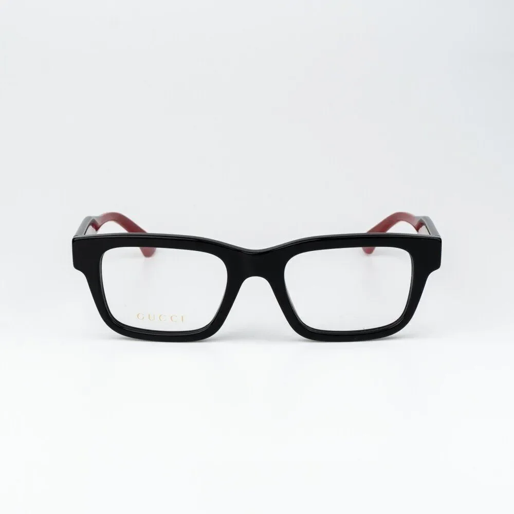 Gucci Women Eyeglasses Black Green Square GG1865O 001 NEW AUTHENTIC